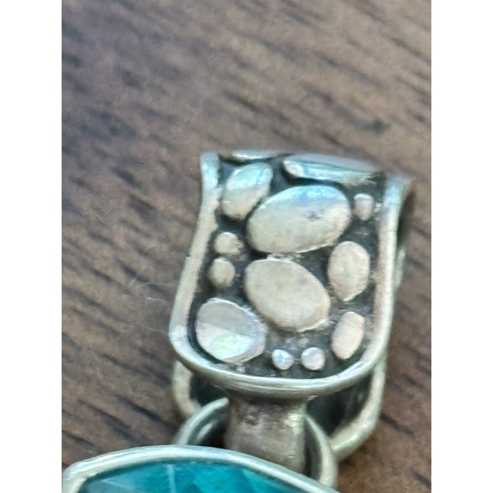 Sarda Blue Spinel and Sterling Silver Petite Handcrafted Pendant - Picture 3 of 6